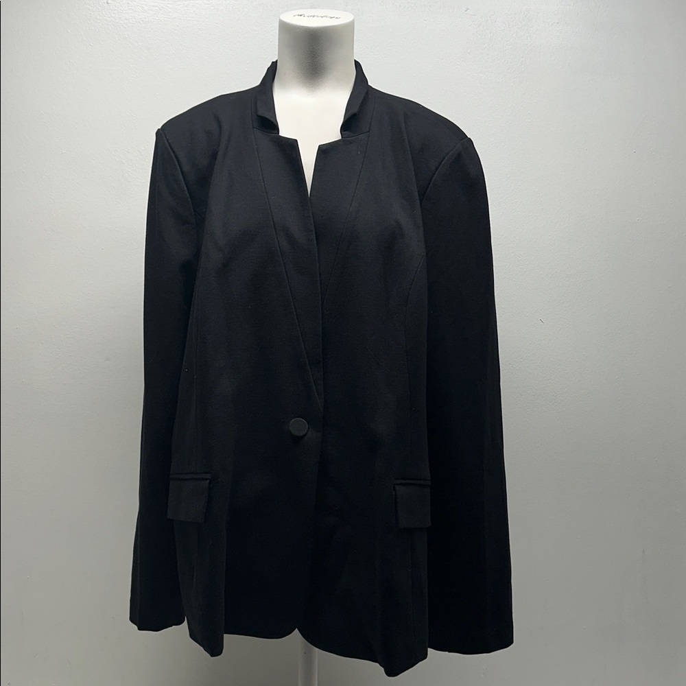 Universal Standard Blazer Suit Jacket 1 Button Collared Black Plus Size 18 / 20